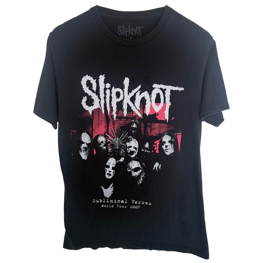 Slipknot Subliminal Verses World Tour 2005 Band T Shirt Mens Medium Black